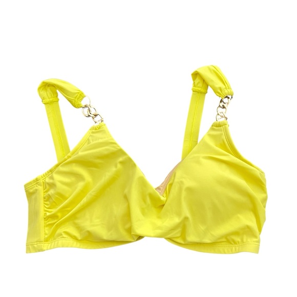 New Swimsuits For All Yellow Bikini Swim Top Only 16 - Picture 1 of 4
